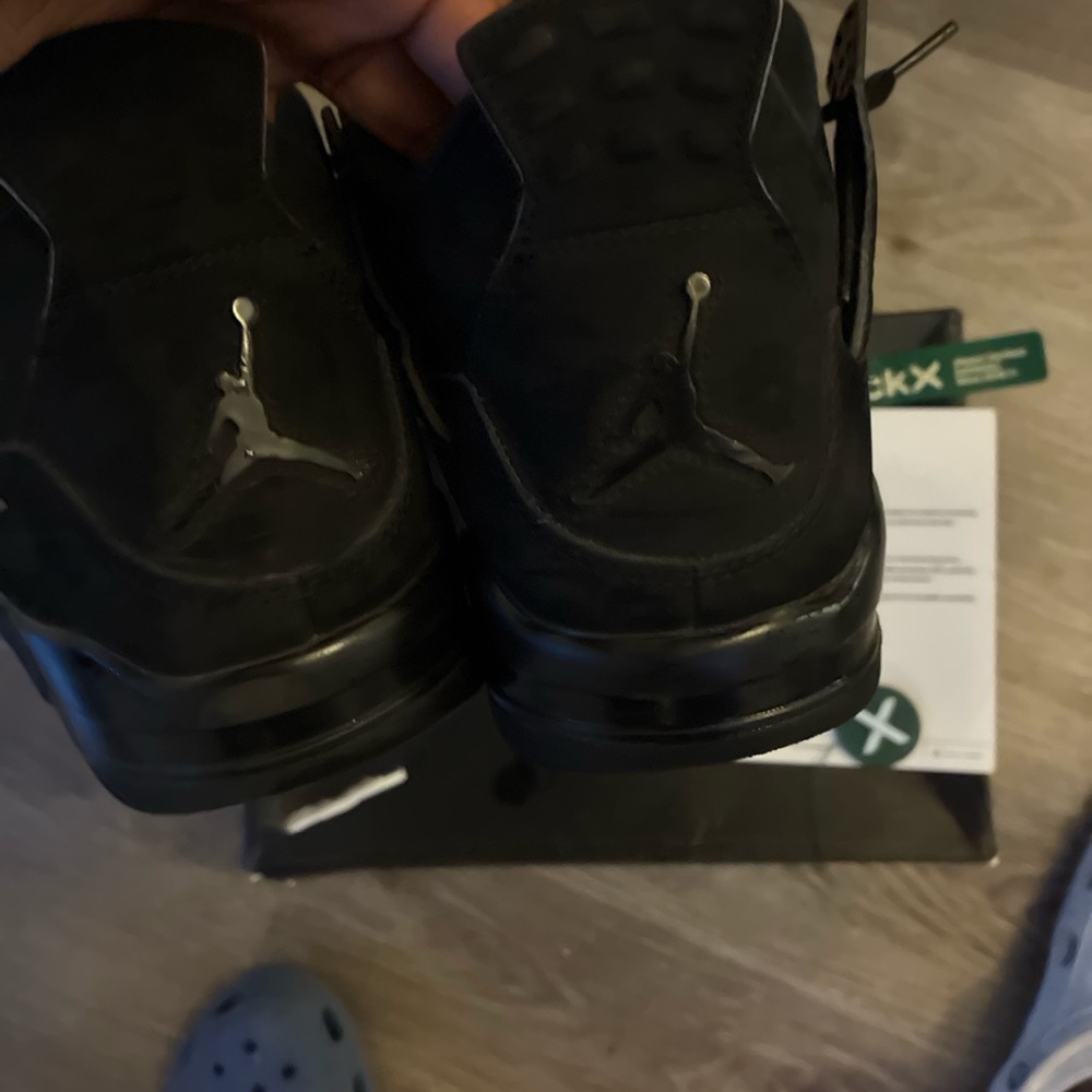 Jordan Men's Black and Silver Sneakers